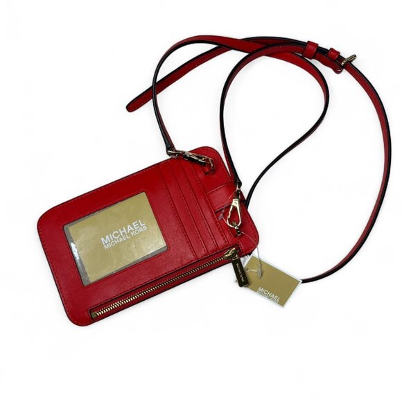 NWT Michael Kors Jet Set Travel Crossbody – Red Smartphone Bag - Picture 2 of 5